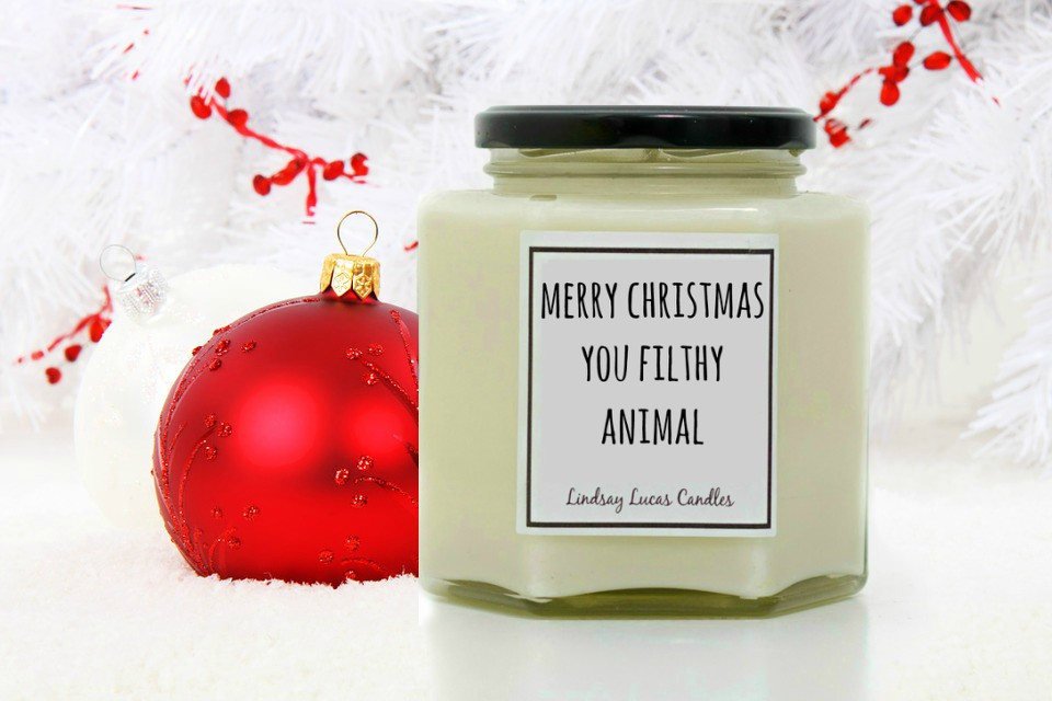 Lõhnaküünal "Merry Christmas You Filthy Animal"
